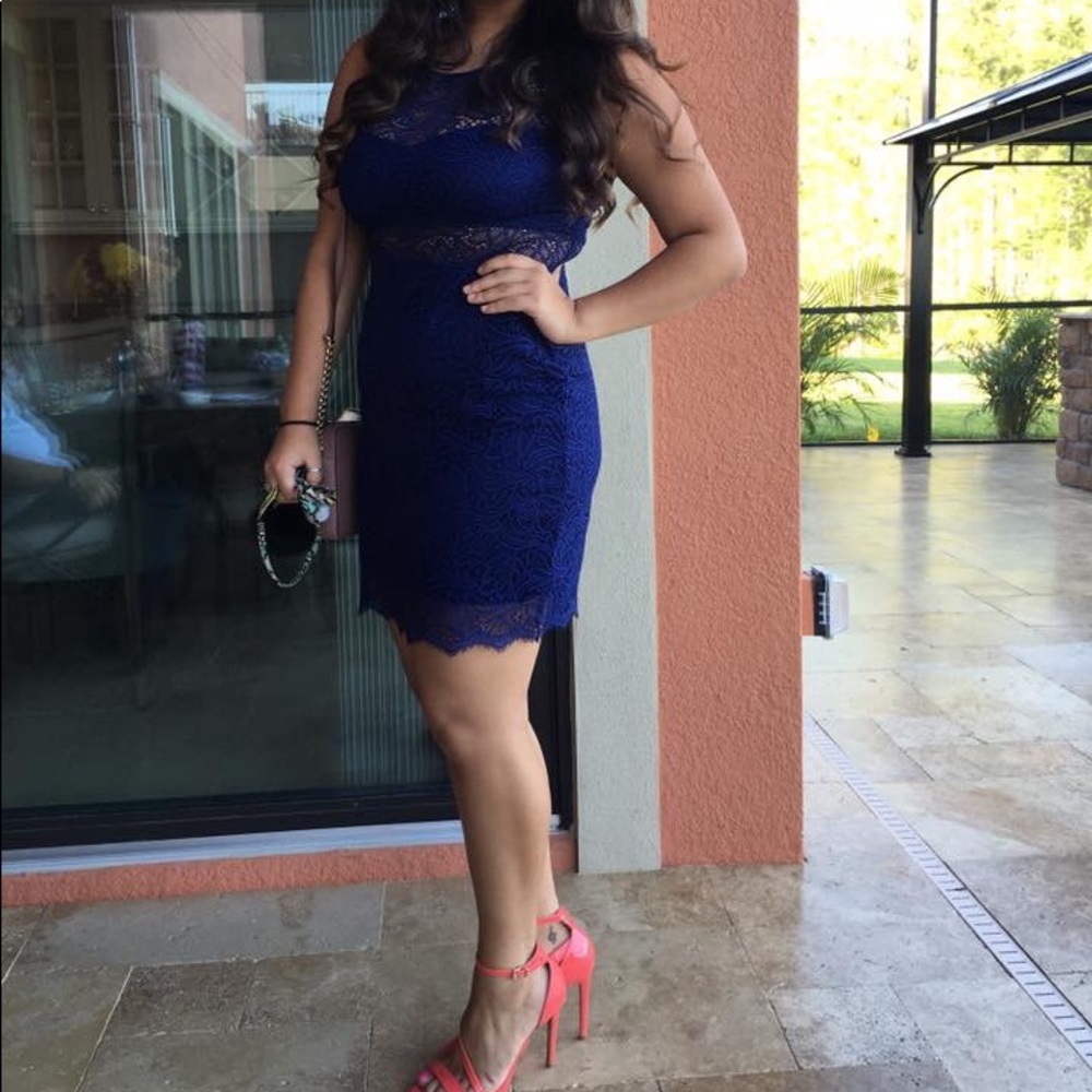 Navy Express Mini Bodycon Dress